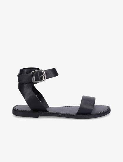 Nu-pieds basiques en simili - Noir - 3