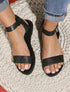 Nu-pieds basiques en simili - Noir - 1