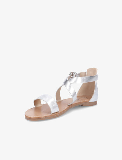 Nu-pieds à ganses croisées - Argent - 3