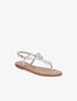 Nu-pieds à bride en T tressée - Argent - 1