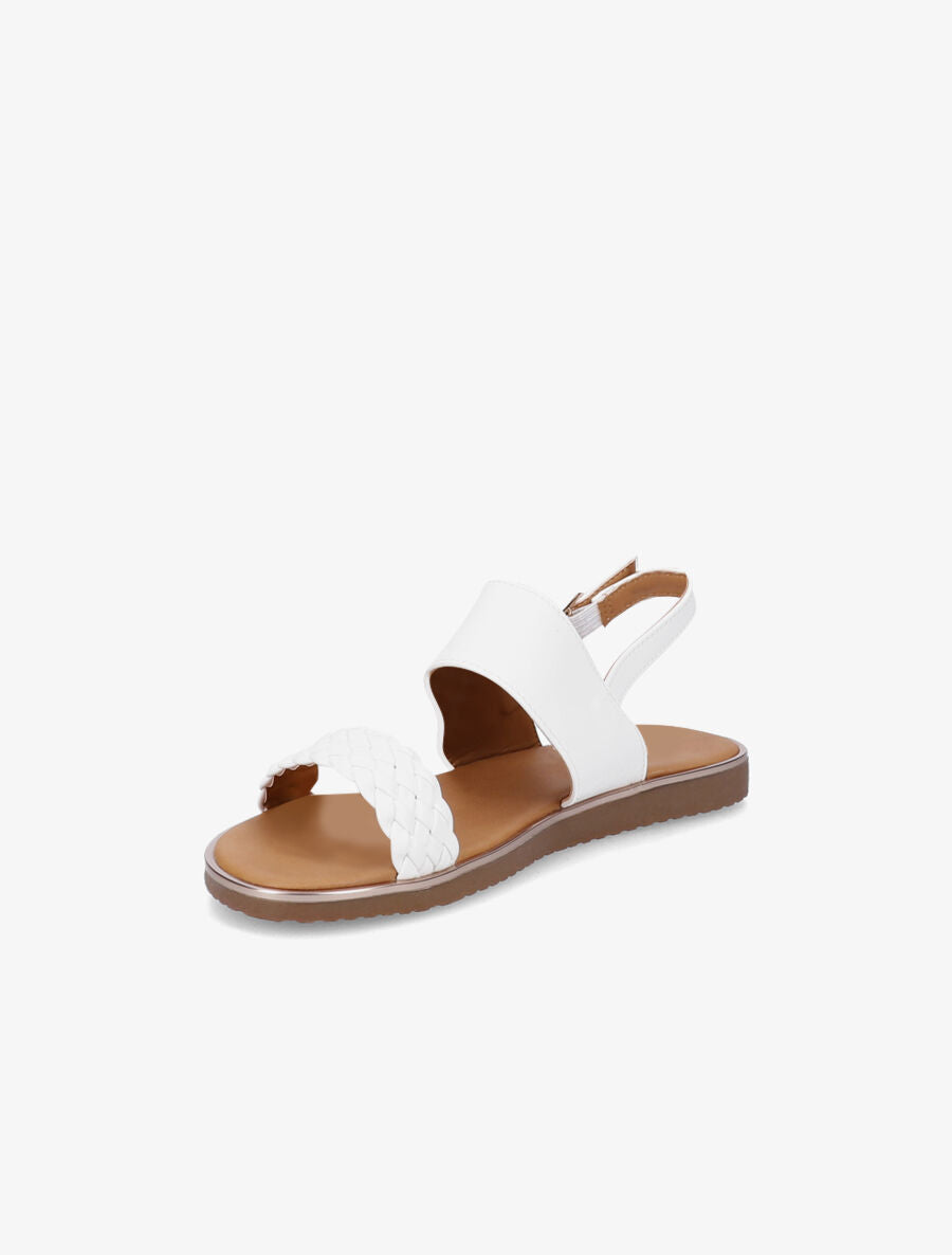 Nu-pieds à ganse tressée - Blanc - 3