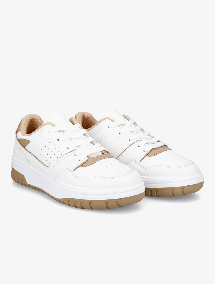 Baskets bicolores - Camel - 4