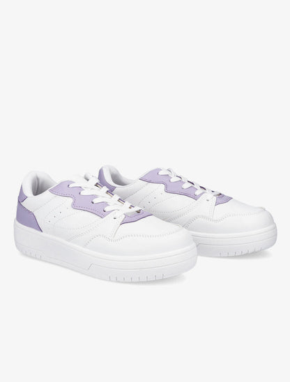 Baskets basses bicolore - Lilas - 4