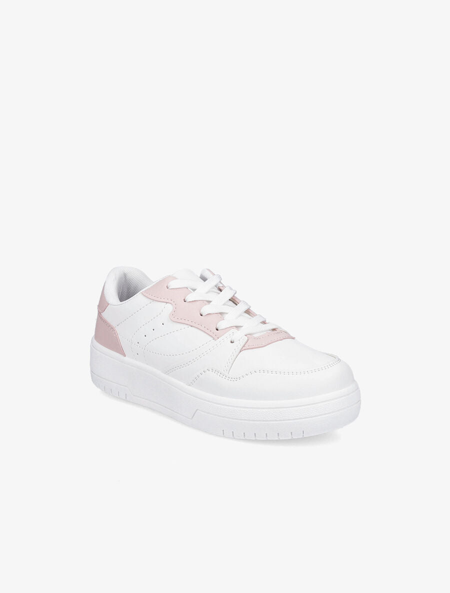 Baskets basses bicolore - Rose - 2