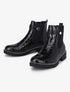 Bottines effet croco à détail billes - Noir - 5