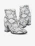 Bottines à talons effet python - Blanc - 1