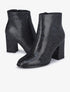 Bottines à talons effet python - Noir - 1
