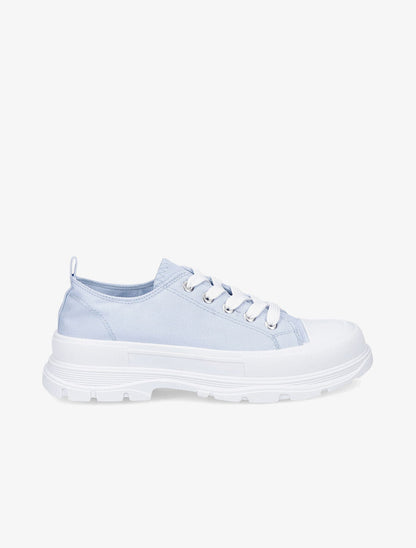 Tennis unies en toile - Bleu clair - 1