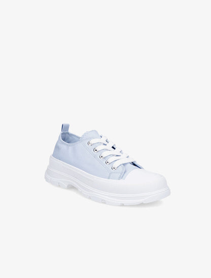 Tennis unies en toile - Bleu clair - 2