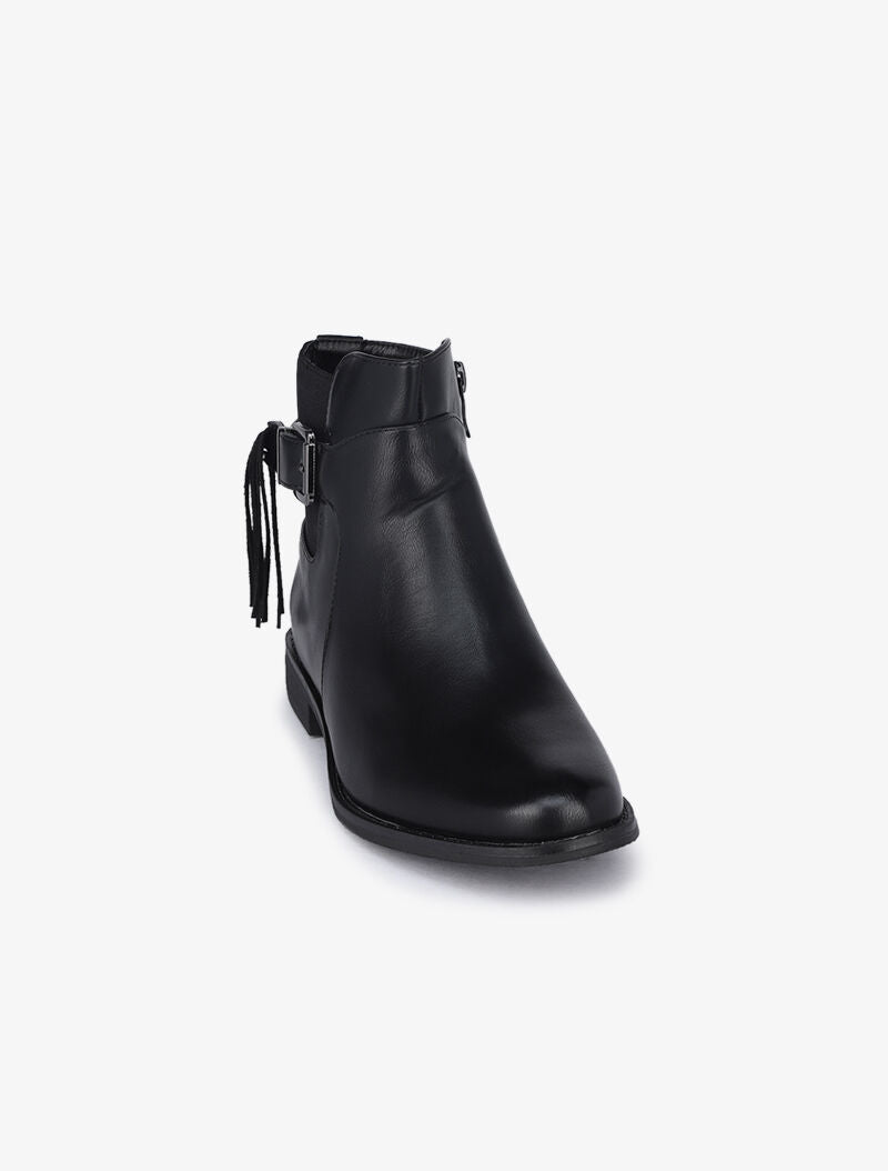 Boots à boucle à franges - Noir - 3