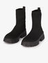 Bottines en tissu stretch à semelles crantées - Noir - 1