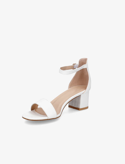 Sandales classiques en simili - Blanc - 3