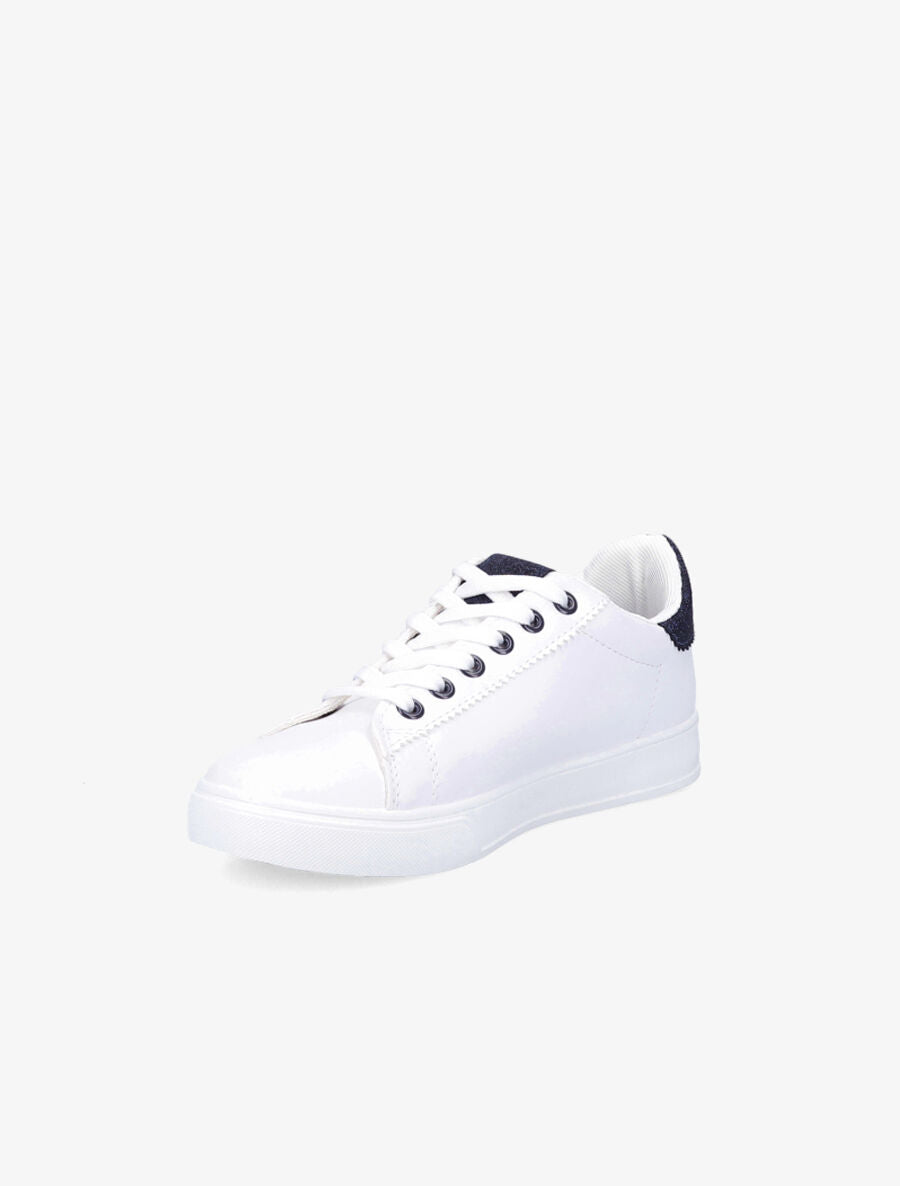 Sneakers à contrefort pailleté - Blanc/bleu - 3