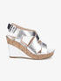 Sandales compensées à brides entrelacées - Argent - 1