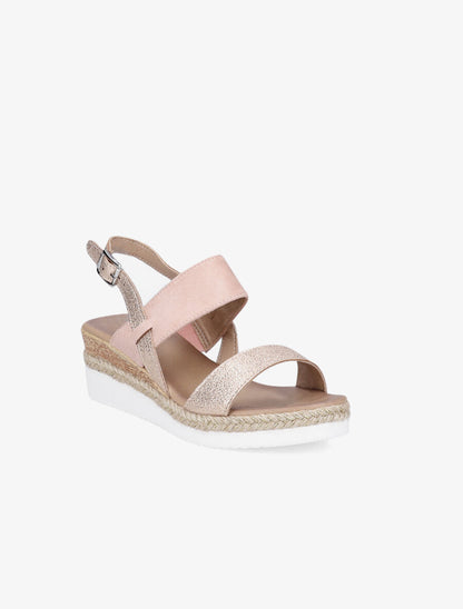 Sandales compensées irisées - Rose - 2