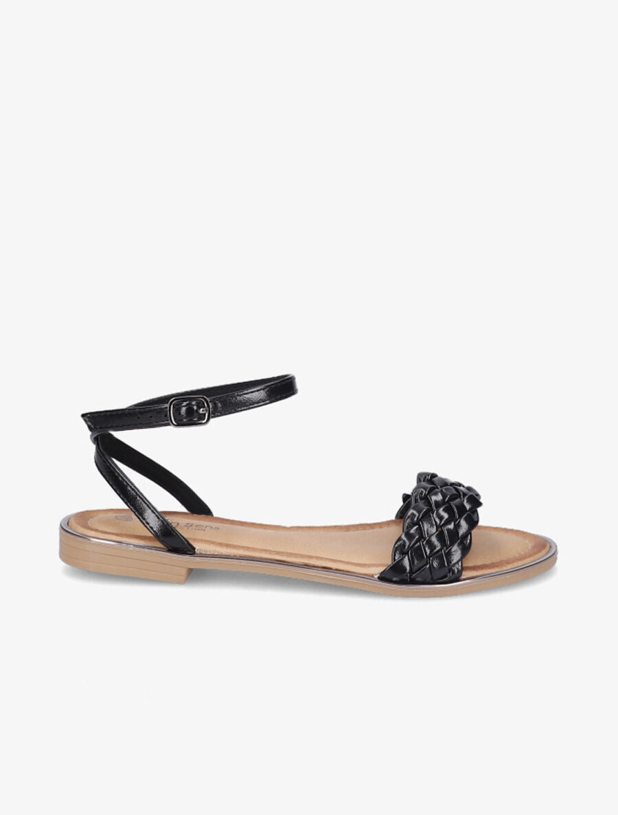 Nu-pieds tressés - Noir - 2