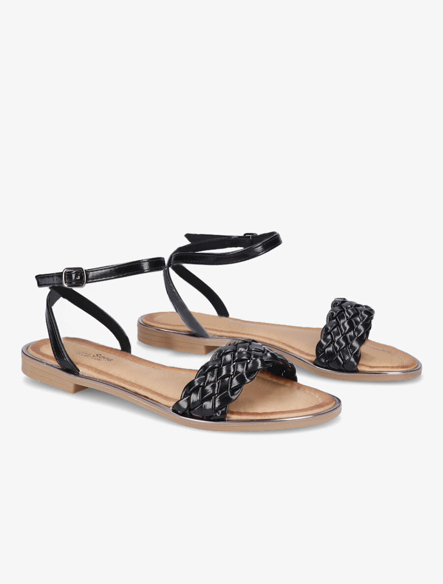 Nu-pieds tressés - Noir - 4