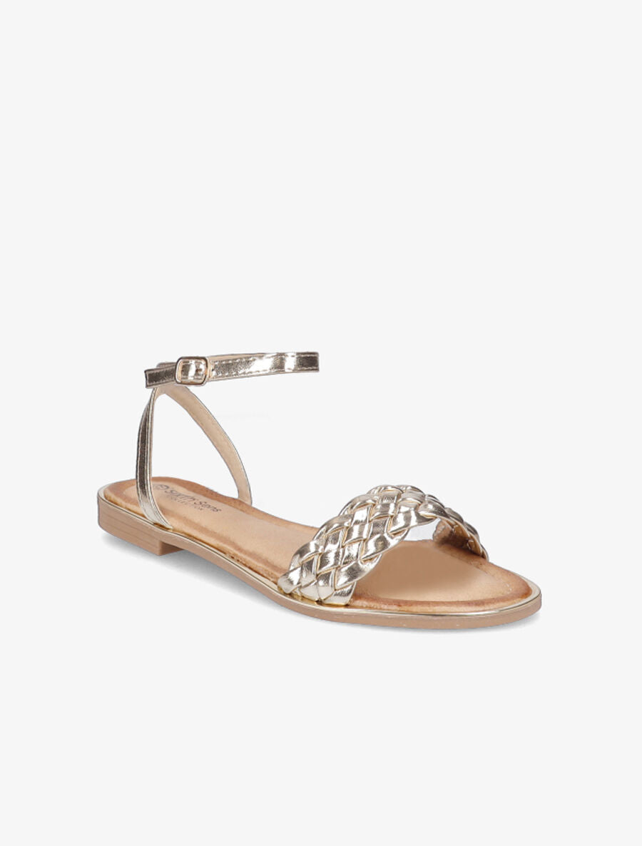 Nu-pieds tressés - Or - 5
