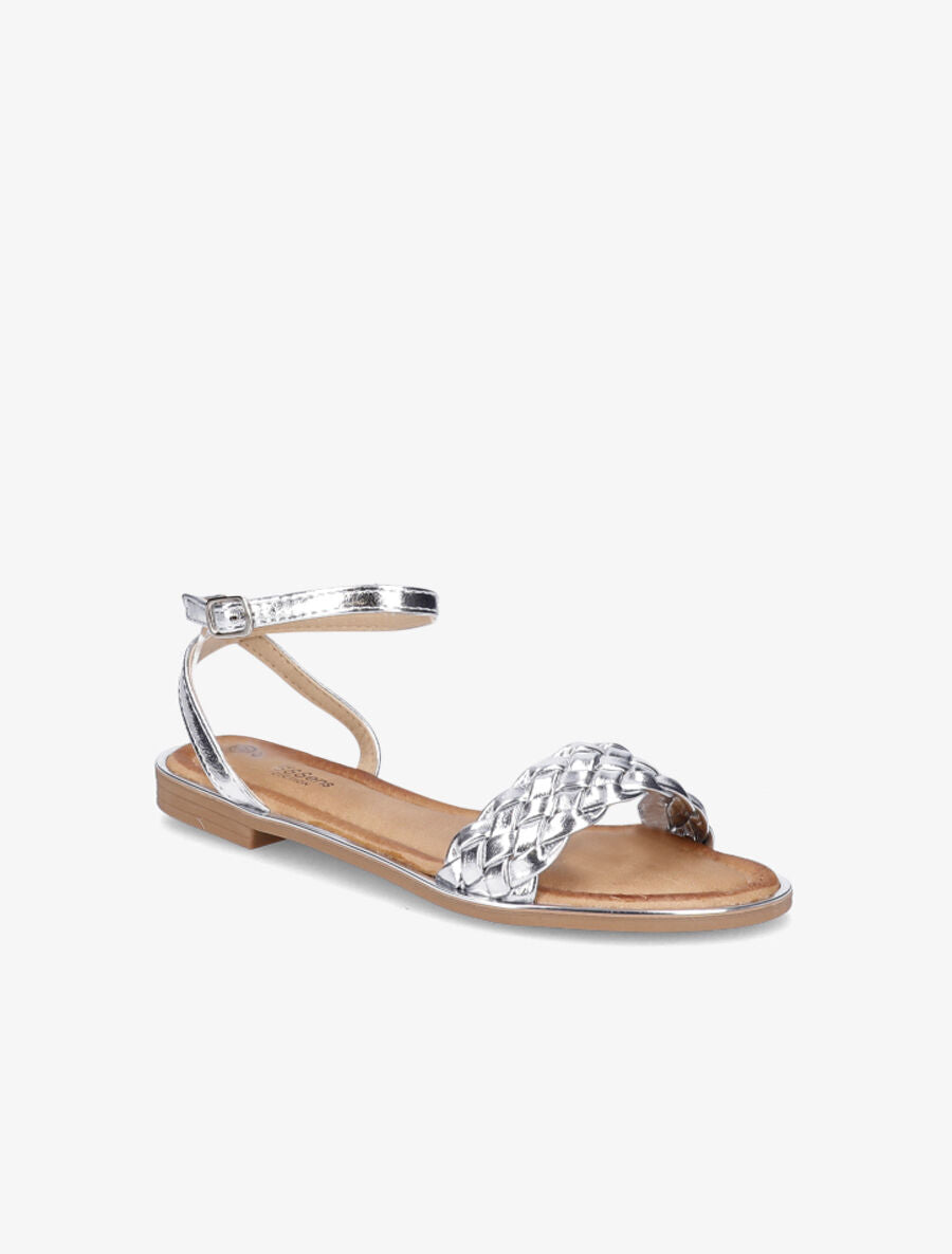 Nu-pieds tressés - Argent - 5
