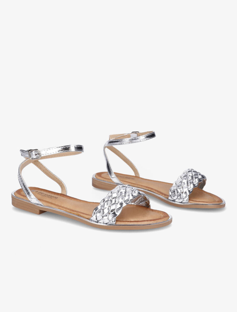 Nu-pieds tressés - Argent - 4
