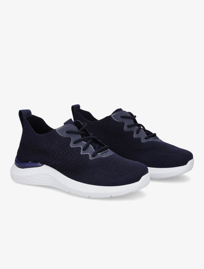 Baskets en mesh à lacets - Marine - 4