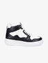 Sneakers montantes en simili - Noir - 5