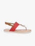 Nu-pieds tressés et semelle en raphia - Rouge - 1