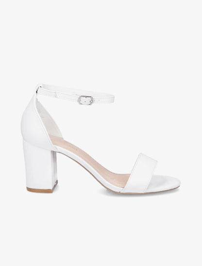 Sandales classiques en simili - Blanc - 1
