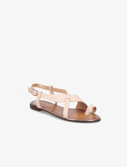 Nu-pieds en simili à entredoigt - Beige - 5