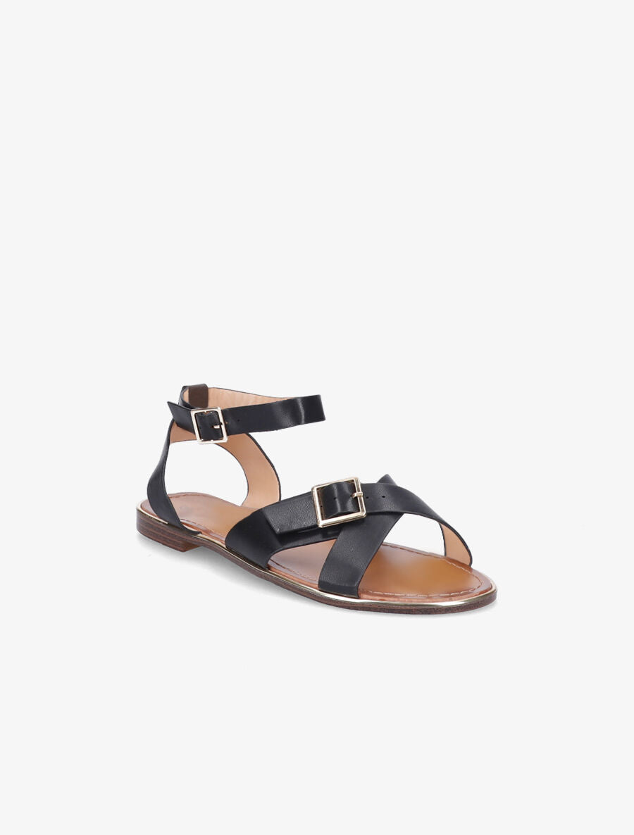 Nu-pieds à bride à boucle - Noir - 6