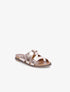 Mules croisées effet croco - Rose gold - 5