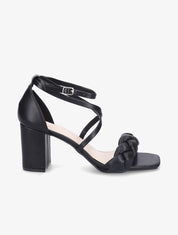 Sandales tressées à brides croisées - Noir - 1