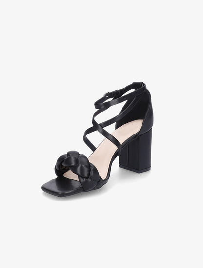 Sandales tressées à brides croisées - Noir - 3
