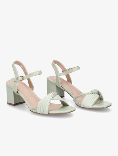 Sandales à brides entelacées - Vert d&