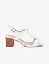 Sandales à bride en T croco - Blanc - 6