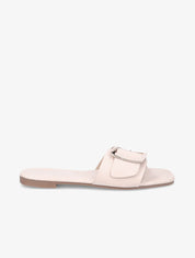 Mules plates à boucle carrée - Rose - 1