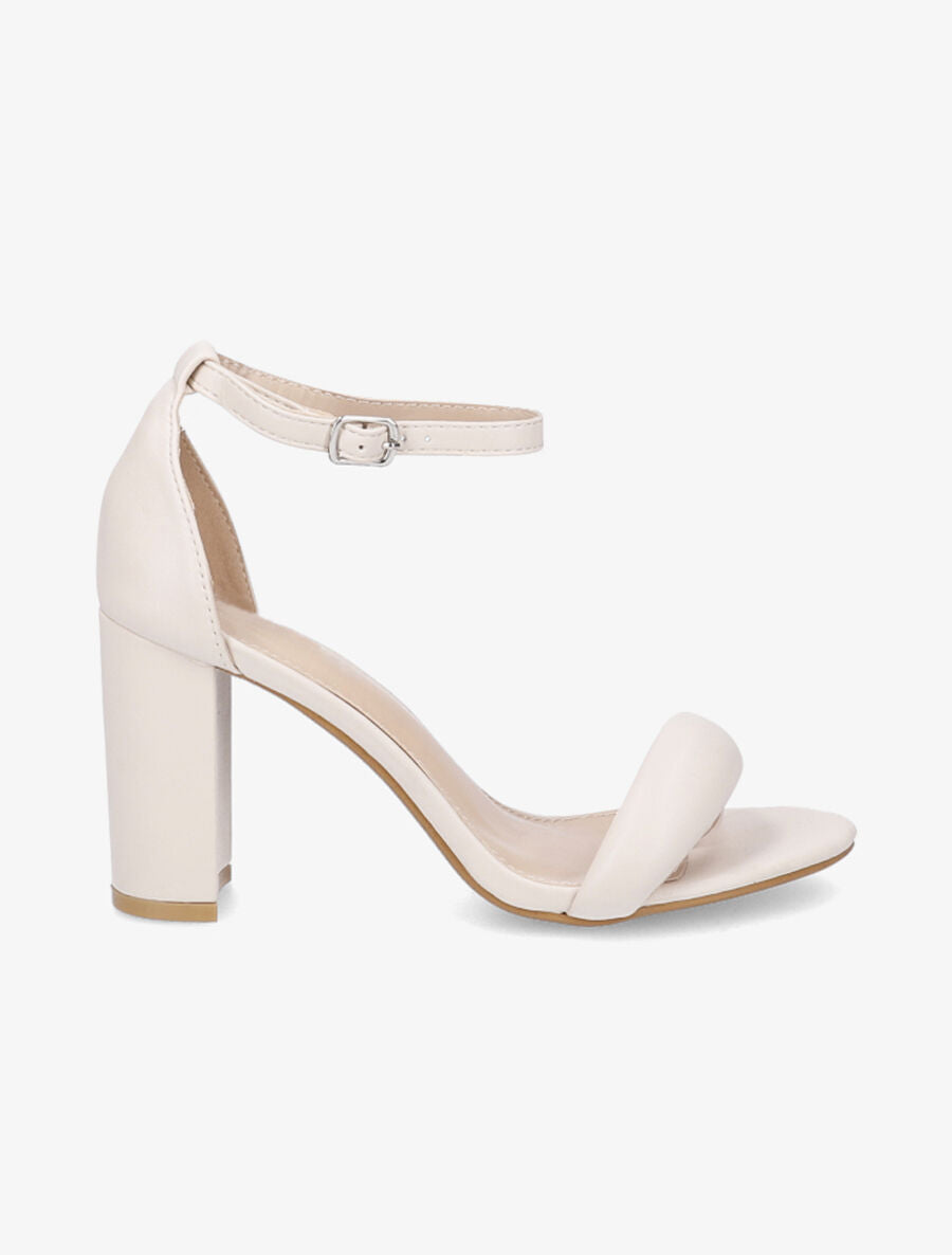 Sandales à bride matelassée - Beige - 2