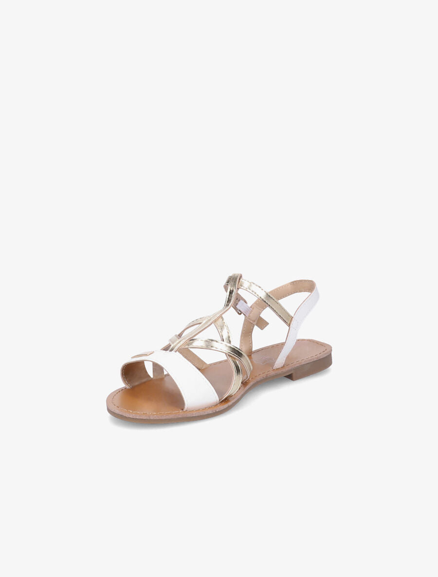Nu-pieds croisés et irisés - Blanc - 3