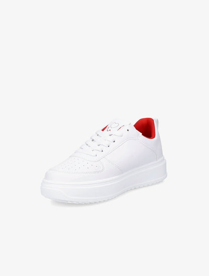Baskets coeur en simili - Rouge/blanc - 3