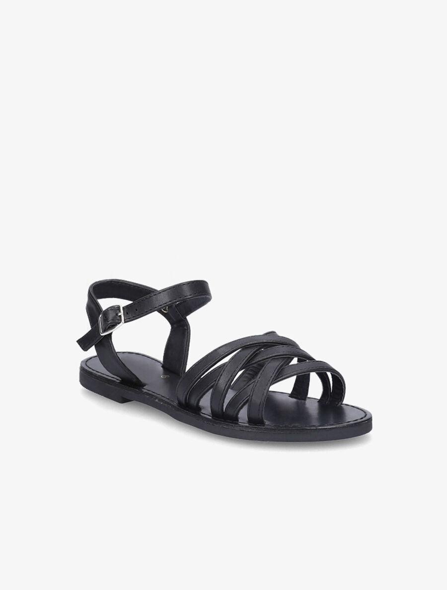 Nu-pieds classiques à ganses entrecroisées - Noir - 3