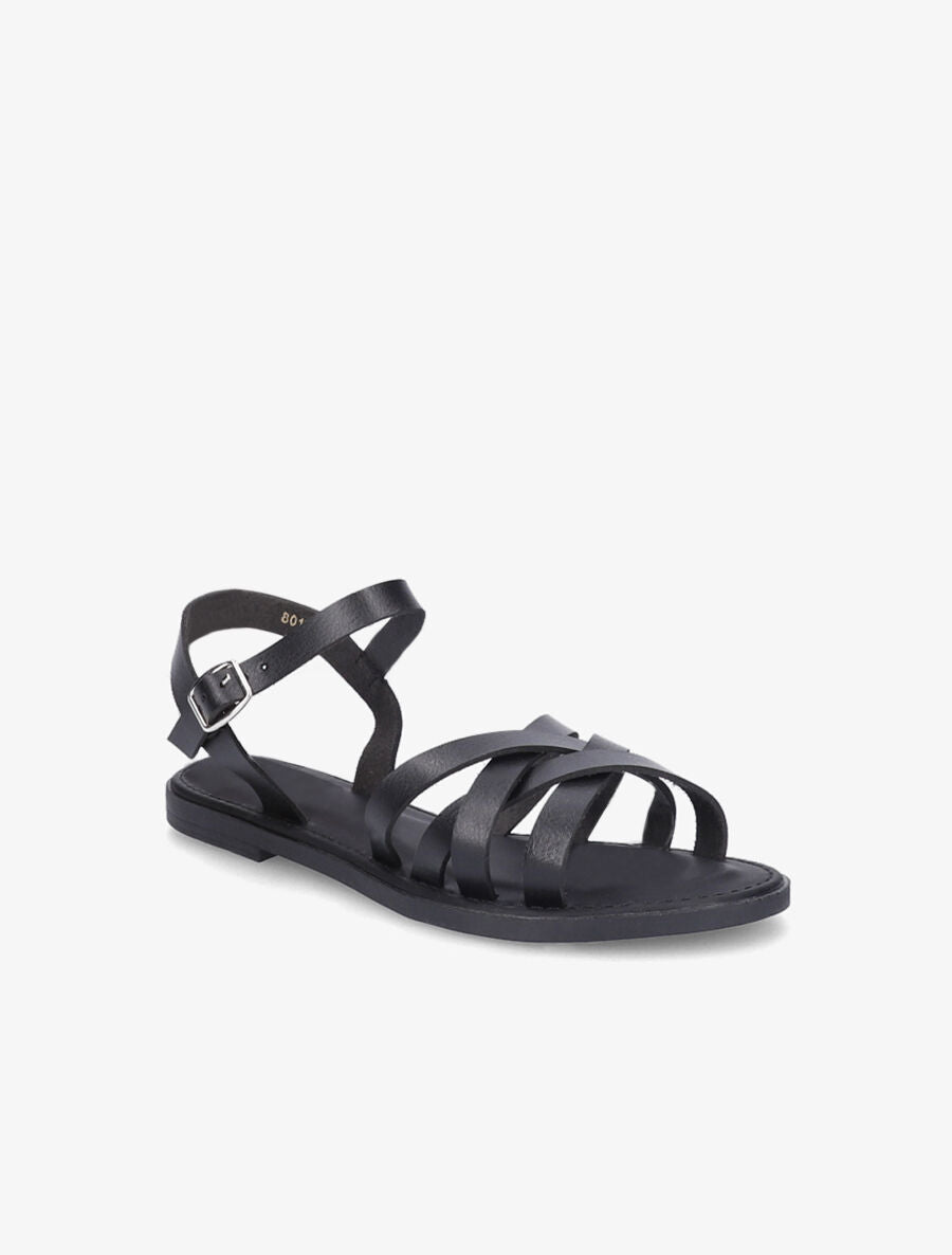 Nu-pieds à ganses entrelacées - Noir - 3