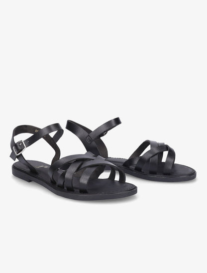 Nu-pieds à ganses entrelacées - Noir - 5