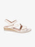 Sandales compensées à scratch - Beige - 4