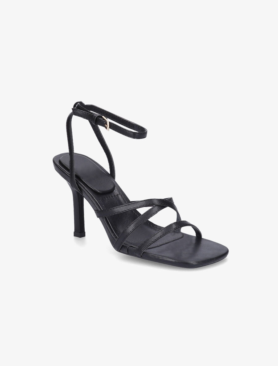 Sandales multi-brides à talon aiguille - Noir - 2