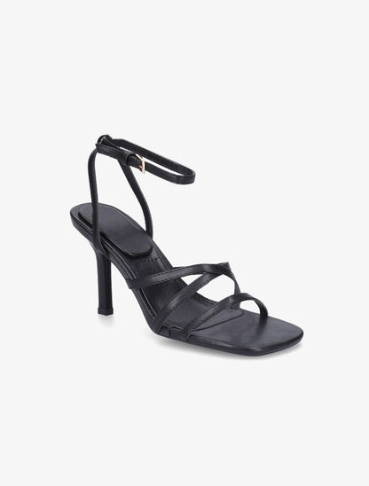 Sandales multi-brides à talon aiguille - Noir - 2