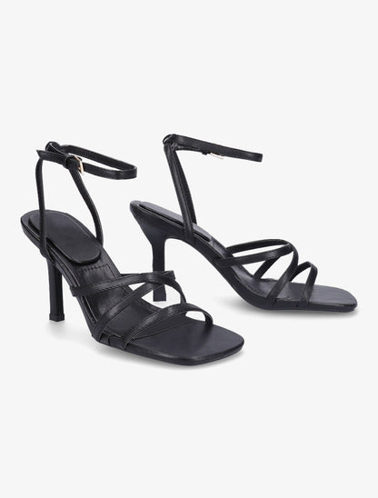 Sandales multi-brides à talon aiguille - Noir - 4