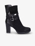 Bottines montantes bi-matière à sangles - Noir - 7