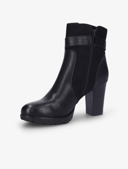 Bottines montantes à sangle et contrefort tressés - Noir - 4