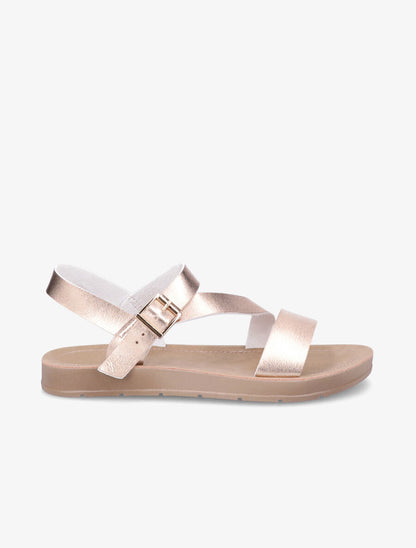 Nu-pieds bride en diagonal - Rose gold - 5