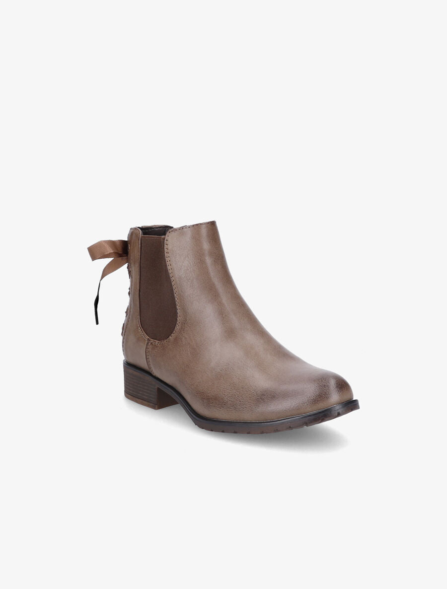 Bottines à contrefort corseté - Taupe - 2